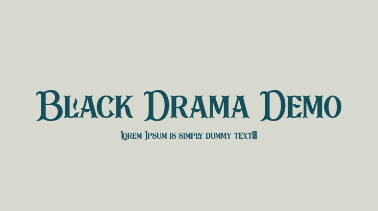 Black Drama Demo Font
