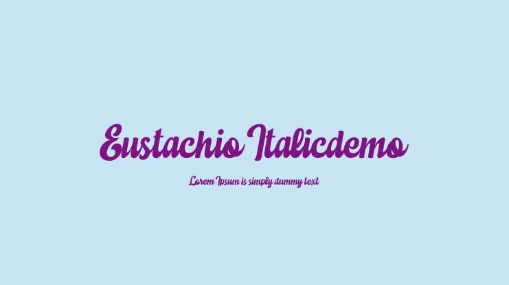 Eustachio Italicdemo Font Family