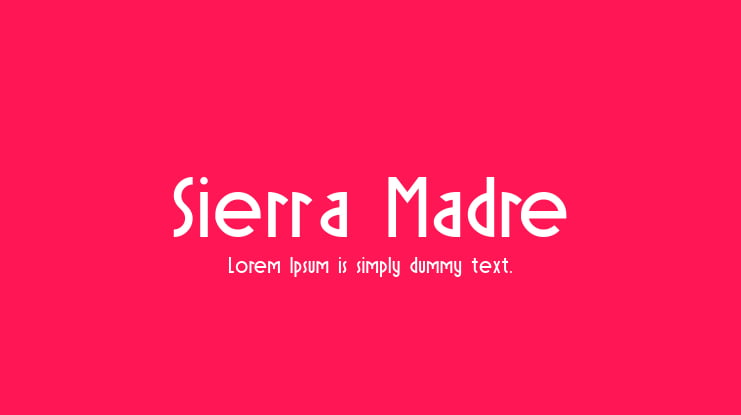 Sierra Madre Font Family