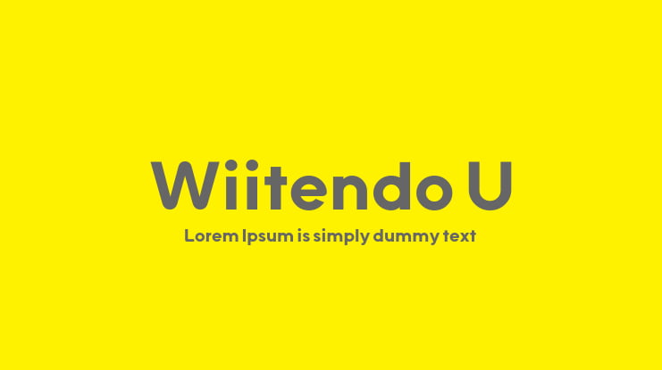 Wiitendo U Font