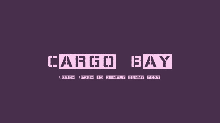 Cargo Bay Font