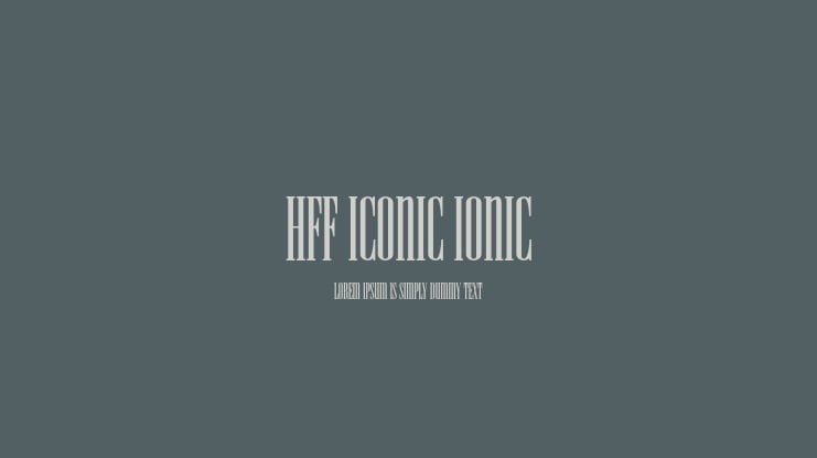 HFF Iconic Ionic Font