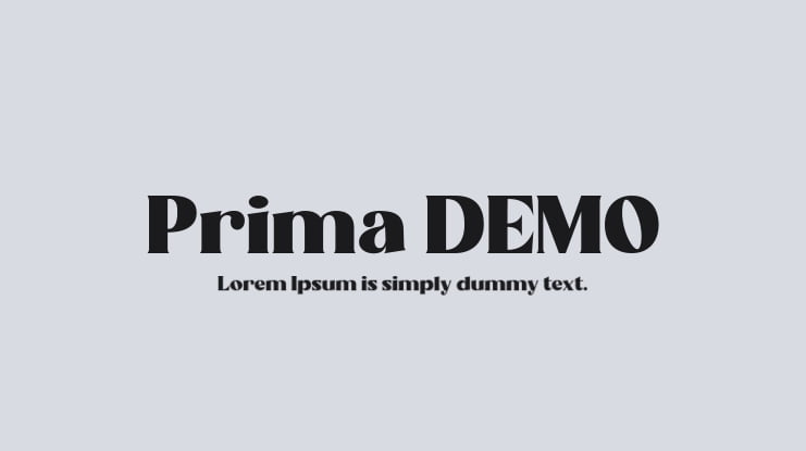 Prima DEMO Font