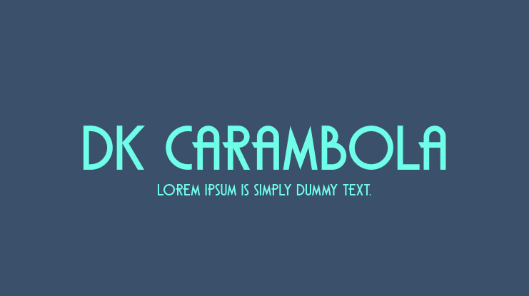 DK Carambola Font