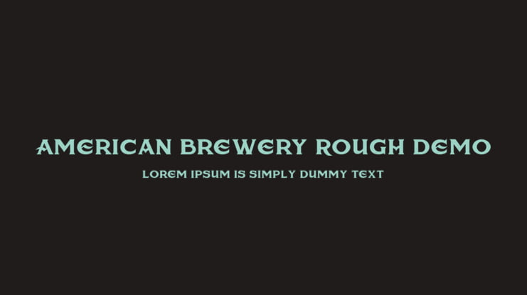 American Brewery Rough Demo Font