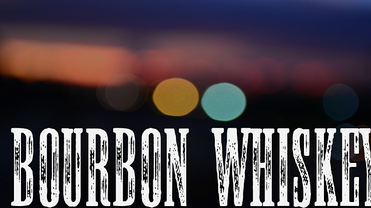 Bourbon whiskey Font