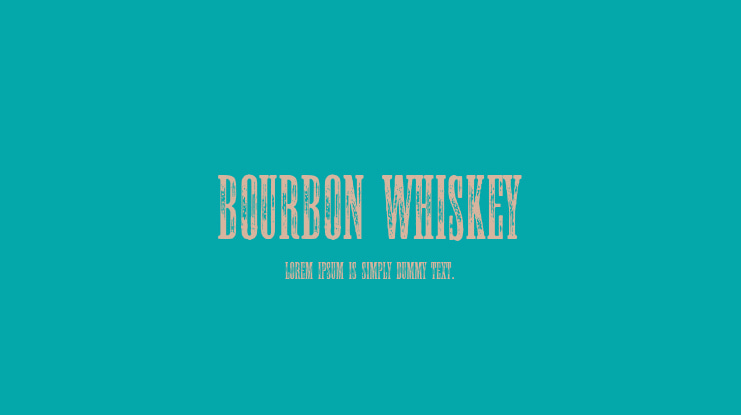 Bourbon whiskey Font