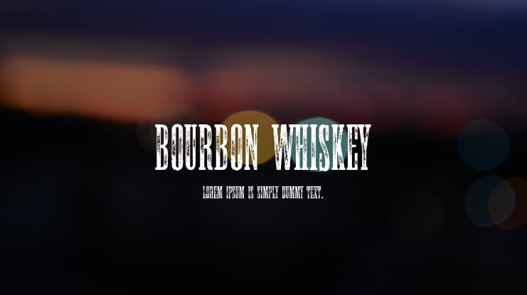 Bourbon whiskey Font