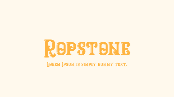 Ropstone Font