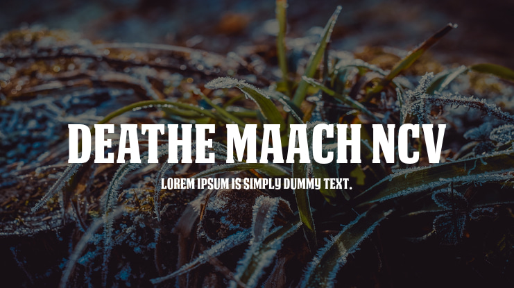 DEATHE MAACH NCV Font