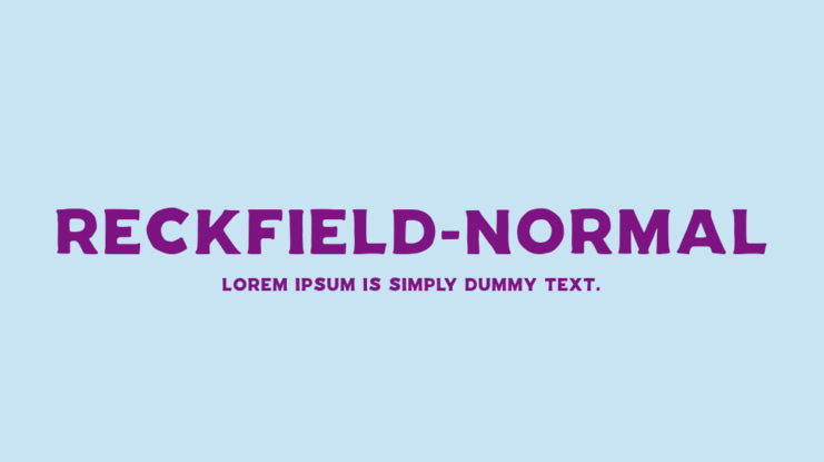 RECKFIELD-NORMAL Font