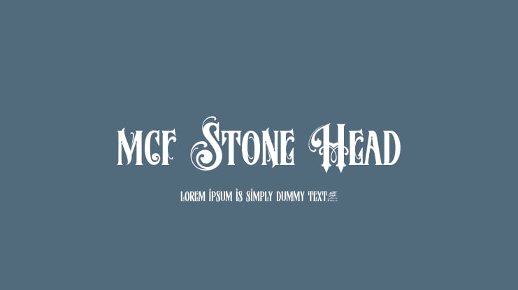 MCF Stone Head Font