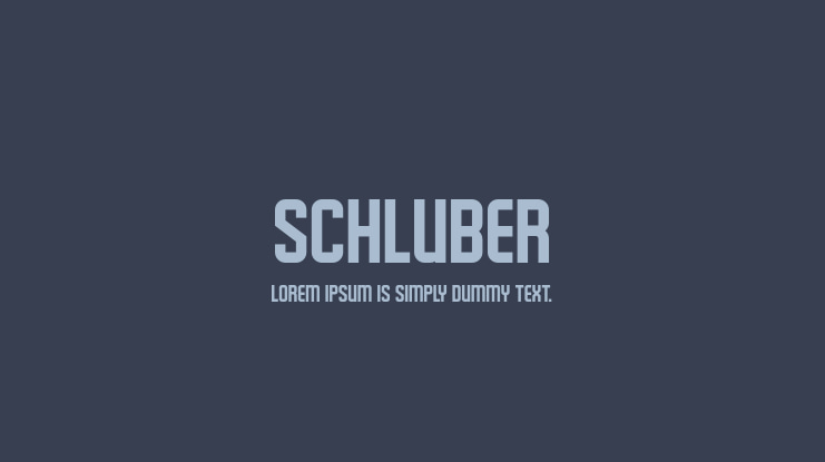 Schluber Font