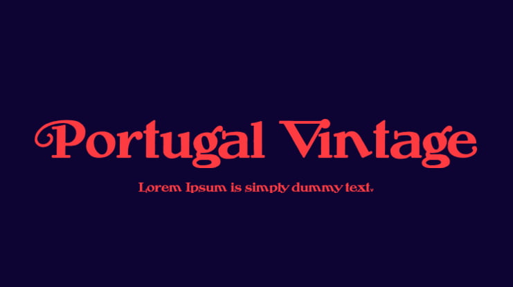 Portugal Vintage Font