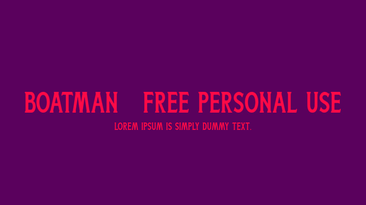 Boatman  (Free Personal Use) Font