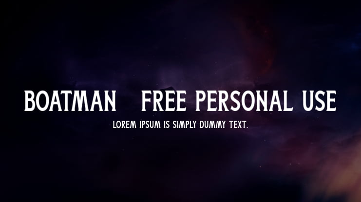Boatman  (Free Personal Use) Font