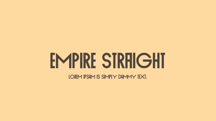 Empire Straight Font