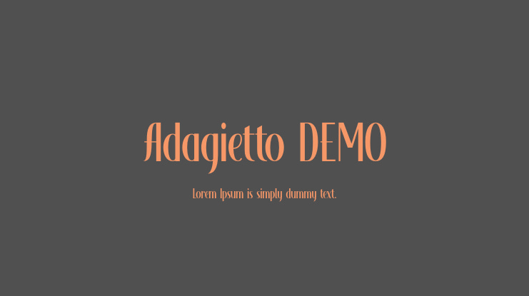 Adagietto DEMO Font