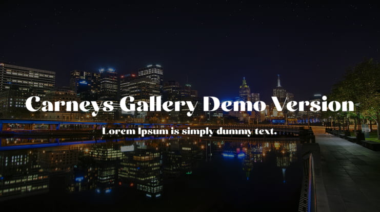 Carneys Gallery Demo Version Font