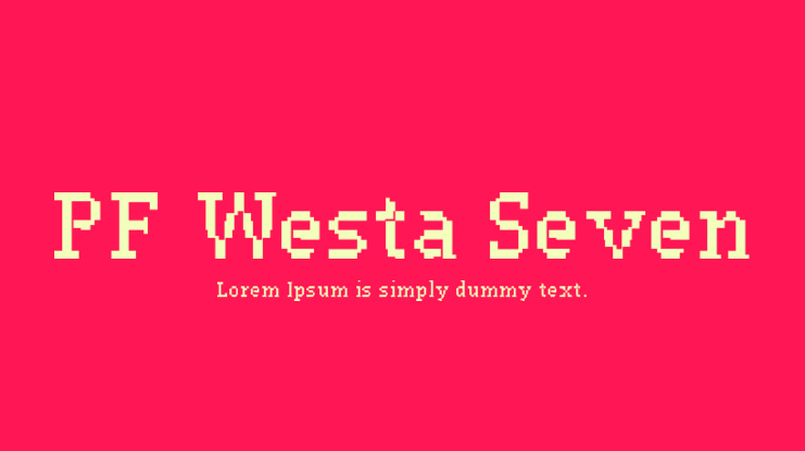 PF Westa Seven Font Family