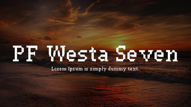PF Westa Seven Font Family