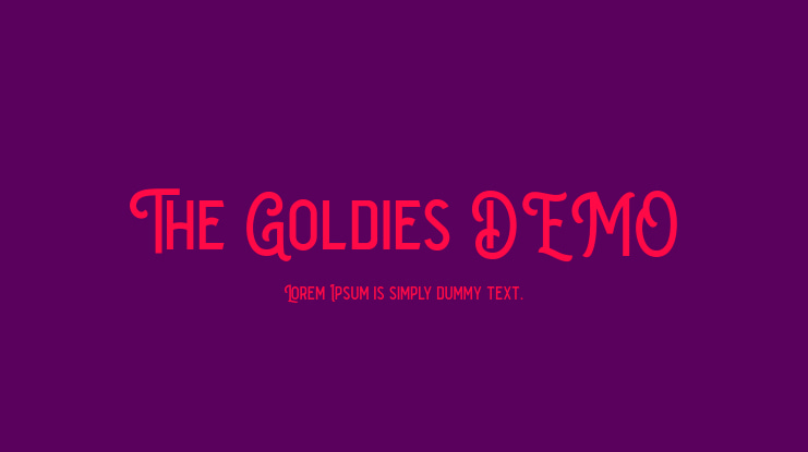 The Goldies DEMO Font