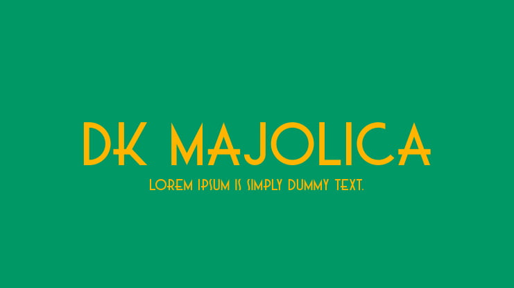 DK Majolica Font