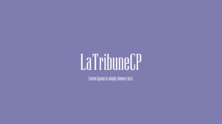 LaTribuneCP Font