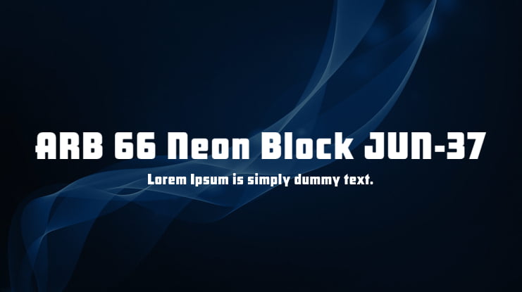 ARB 66 Neon Block JUN-37 Font Family