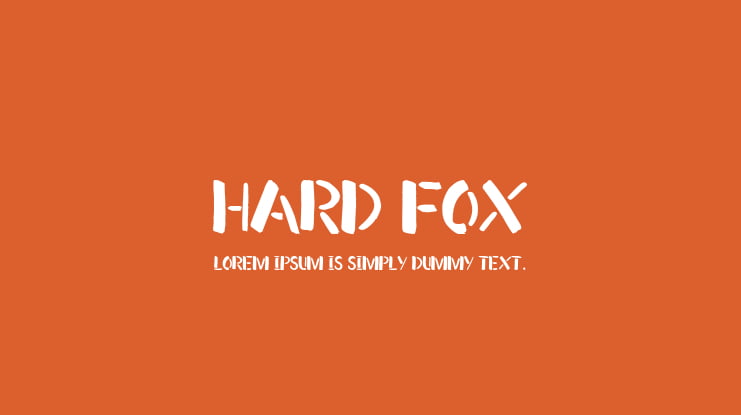 Hard Fox Font