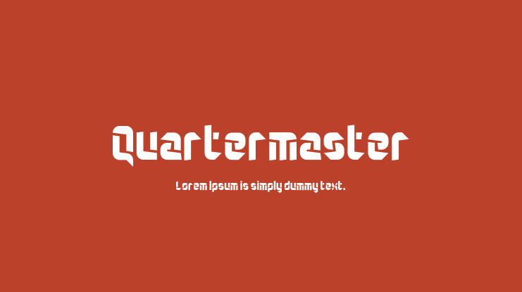 Quartermaster Font
