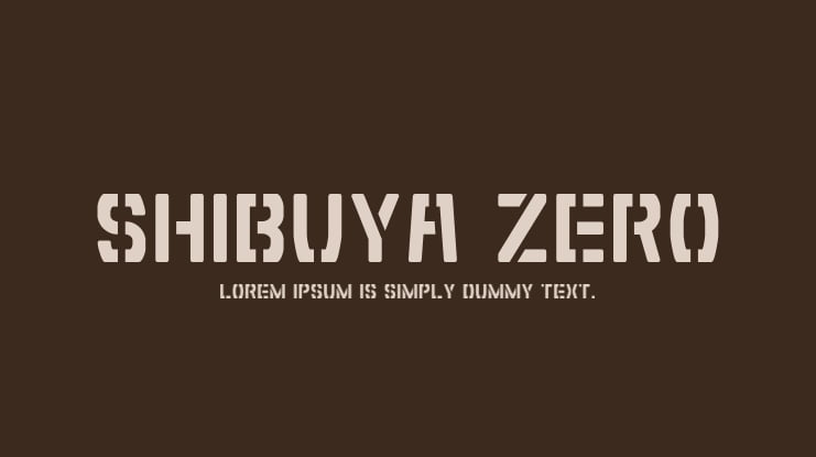 Shibuya Zero Font