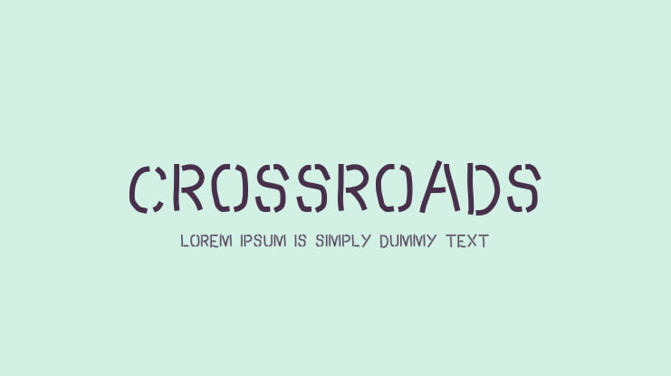 Crossroads Font