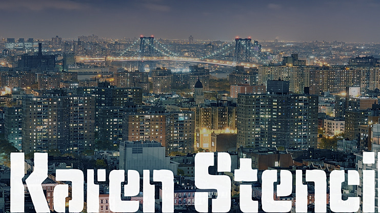 Karen Stencil Font