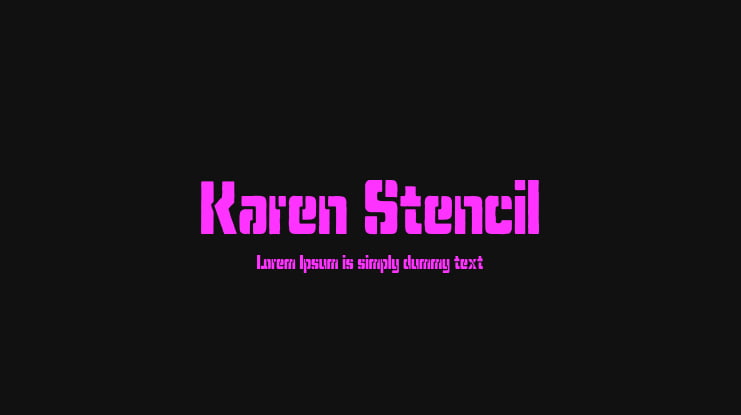 Karen Stencil Font