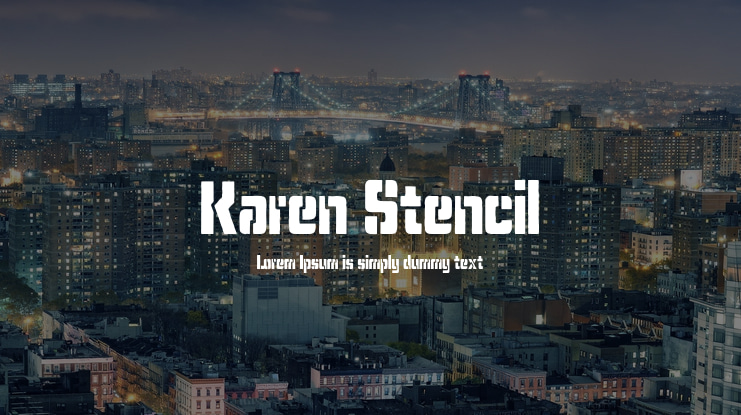 Karen Stencil Font