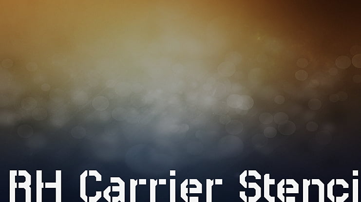 RH Carrier Stencil Font