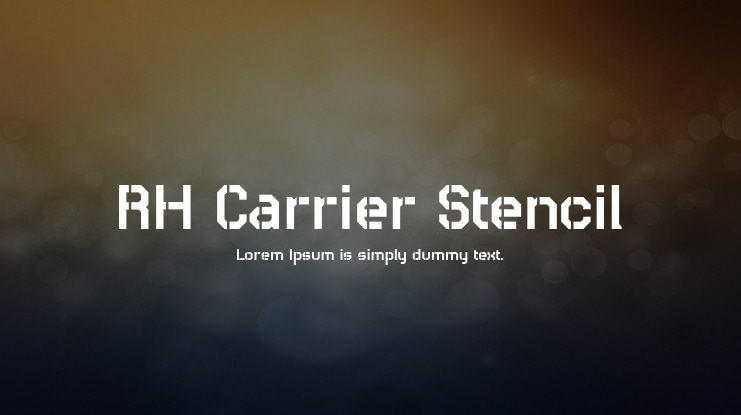 RH Carrier Stencil Font