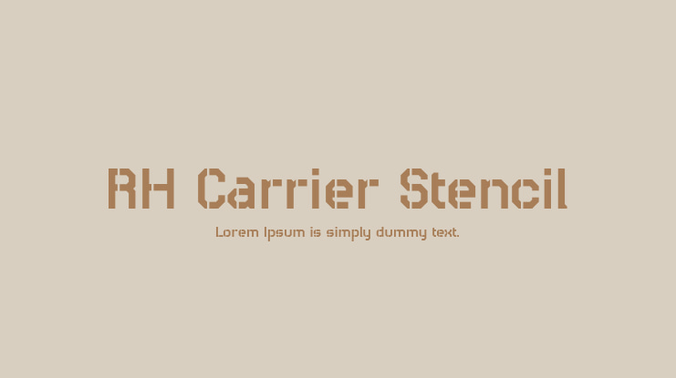 RH Carrier Stencil Font