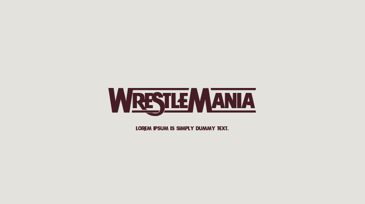 WRESTLEMANIA Font