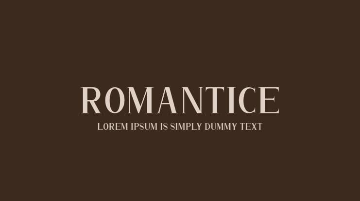 ROMANTICE Font