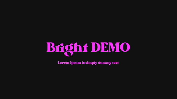 Bright DEMO Font