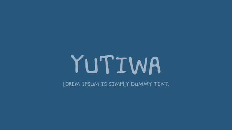 Yutiwa Font