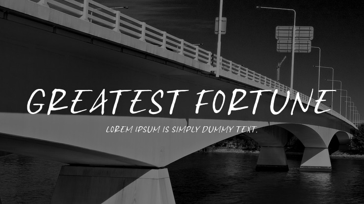 Greatest Fortune Font