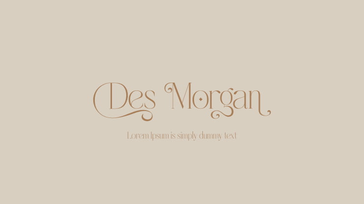 Des Morgan Font