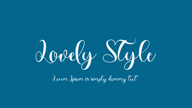 Lovely Style Font