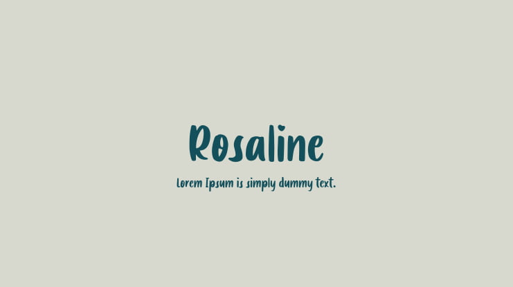 Rosaline Font