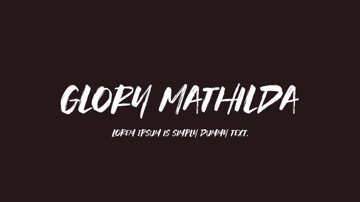 Glory Mathilda Font