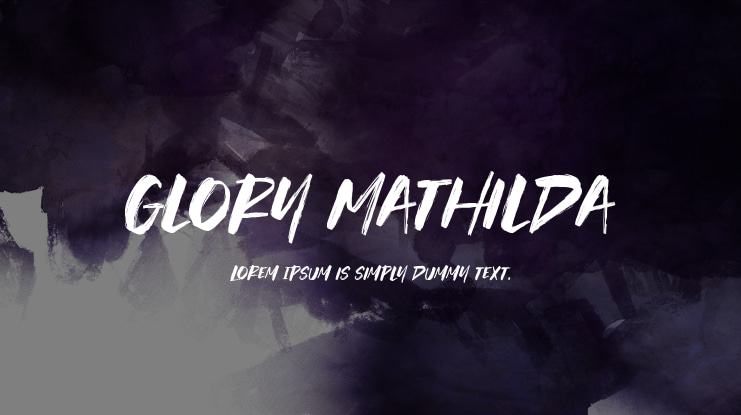 Glory Mathilda Font