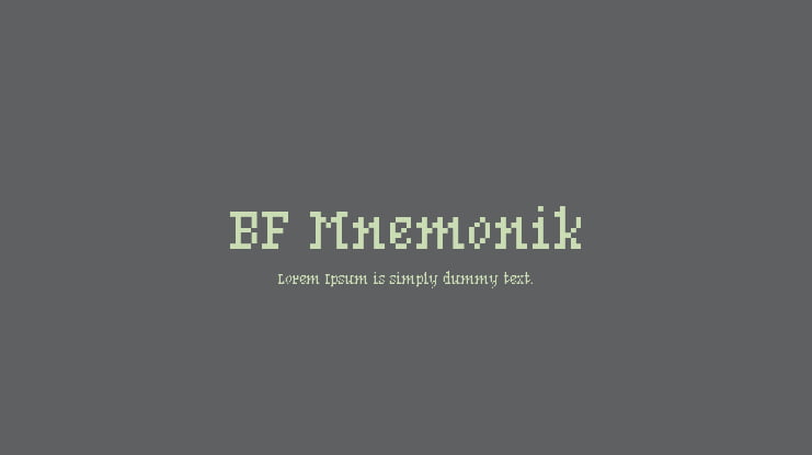 BF Mnemonik Font